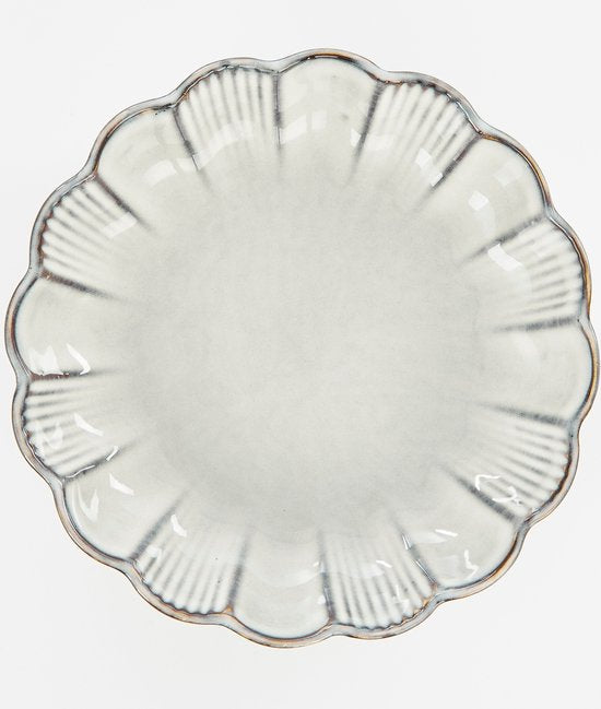 Mica Decorations Korfu Schale - H5 x Ø18,5 cm - Keramik - Grau