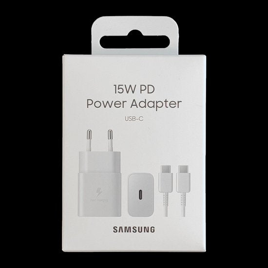 Samsung USB-C-Adapter mit Kabel – 15 W – 1 m – Weiß