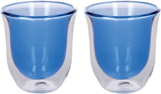 La Cafetière Kaffeeglas Kern 220ml Doppelwandig Blau 2 Stück