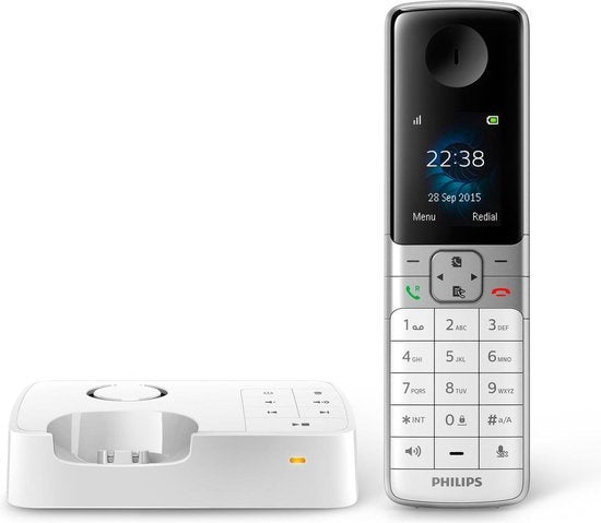Philips - D6351W - Kabelloses Telefon mit Anrufbeantworter - Telefonbuch mit bis zu 100 Namen - Rufnummernerkennung - Weiß
