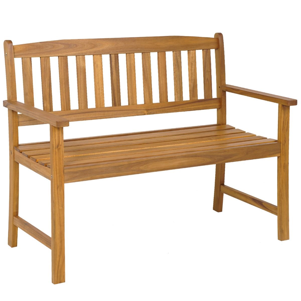 Coast Gartenbank – Massives Akazienholz – 2-Sitzer – Tragkraft bis zu 360 kg – Natur – 110 x 56,5 x 86 cm