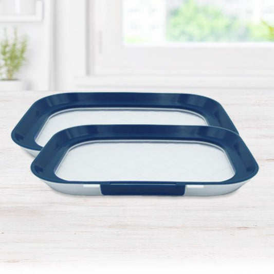 Livington Flex & Fresh Frischhalteplatten, 2er-Set – mehr Platz dank ausklappbarem Deckel – spülmaschinenfest – Klickverschluss und Dichtungsring – stapelbar – hält Lebensmittel lange frisch