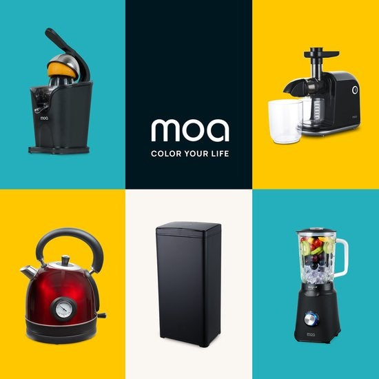 MOA Prullenbak met Sensor - 50 liter - Afvalbak - Vuilnisbak RVS & duurzaam ABS - Non-slip - Geruisloze deksel - Vertraagd sluiten modus - Zwart - SB02B