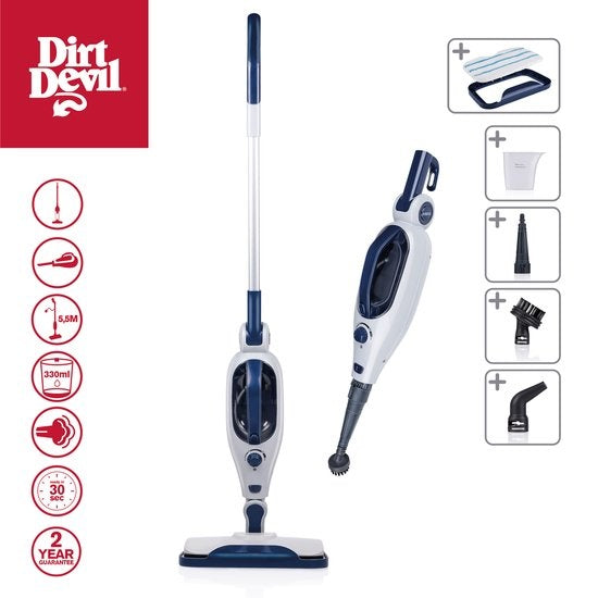Dirt Devil Dampfreiniger - DD7004 - Weiß/Blau