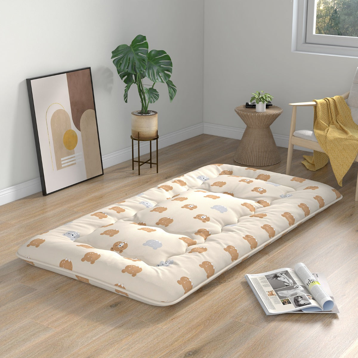 Coast Futonmatratze mit abnehmbarem Bezug und Tragetasche - 90 x 200 cm - Creme