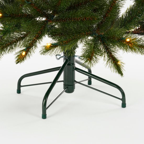 Triumph Tree Bristlecone Künstlicher Weihnachtsbaum mit LED-Lichtern - H185 x Ø119 cm - Dunkelgrün