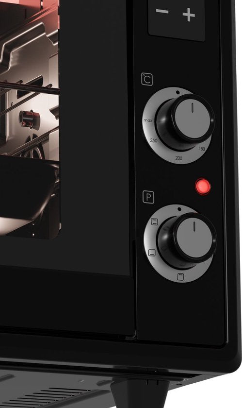 Wiggo WMO-E657(B) – Freistehender Mini-Backofen – elektrisch – 60 cm – 65 Liter – 2000 W – 5 Jahre Garantie – schwarz