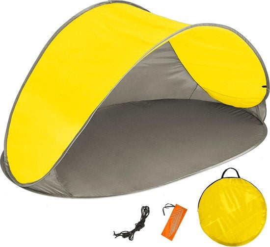 Pop up Strandzelt Strandunterstand grün-grau 401682