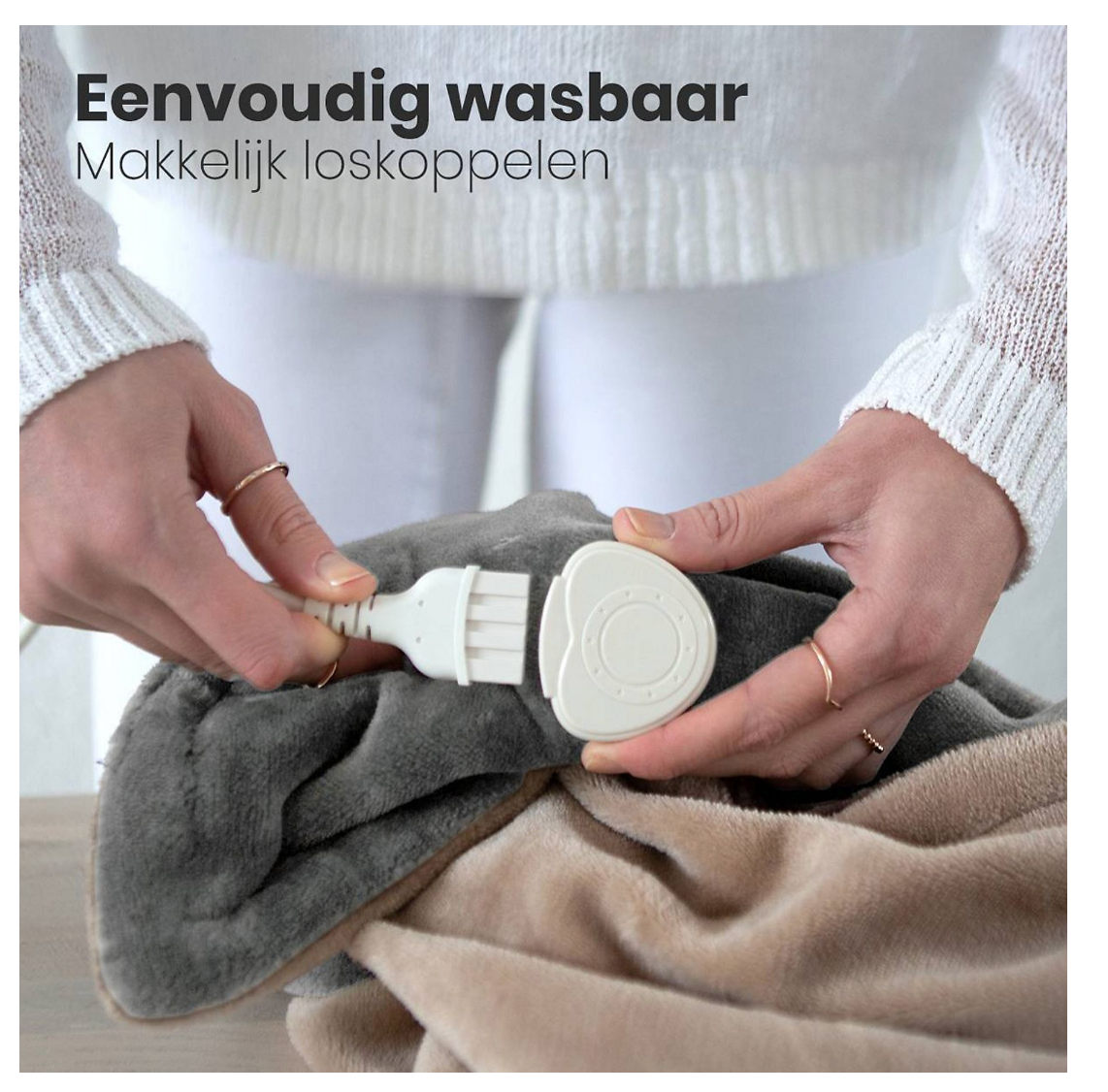 Auronic Electric Heat Blanket - Überdecke - 2 Personen - 3 Wärmestufen - Mit Timer - 200 x 180 cm - Grau