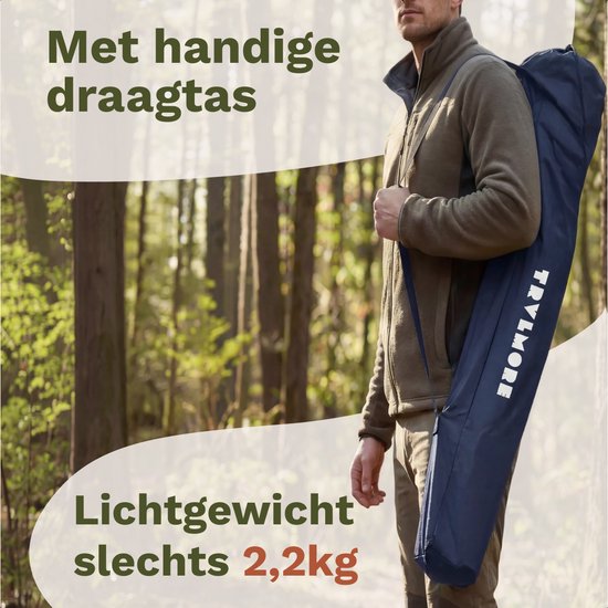 TRVLMORE Campingstuhl - faltbar - 120KG Tragkraft - Inkl. Tragetasche - Klappstuhl - Angelstuhl - Campingstuhl - Klappstuhl - Blau