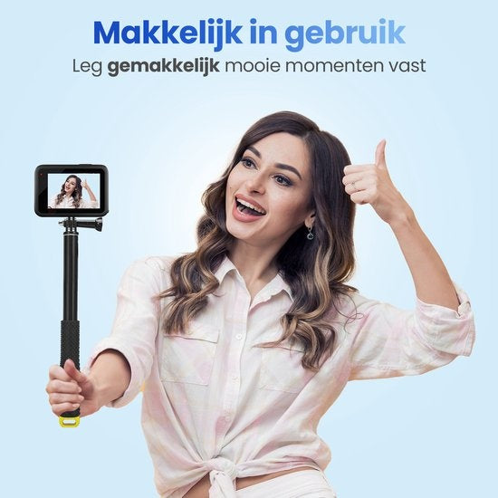 GarpexÂ¬Ã† Universal Selfie Stick XL - Ausziehbar bis zu 95cm - Geeignet für verschiedene Action-Kameras - Universal - Wasserdicht - Grün