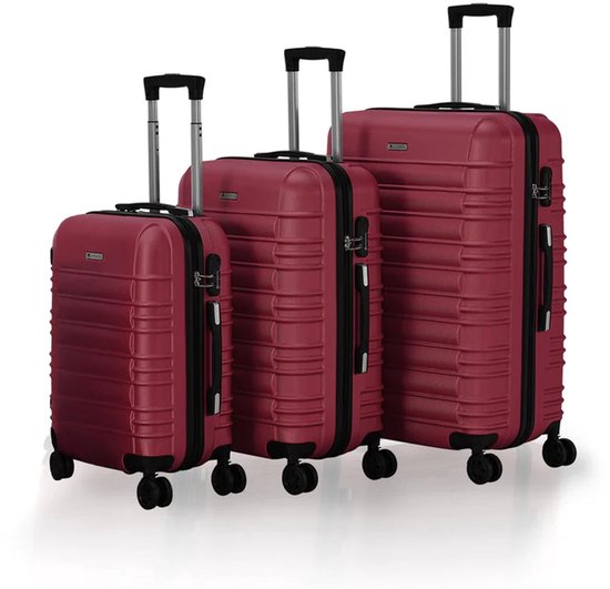 Hartschalenkoffer Set Rom - 3-teilig - ABS - Rot