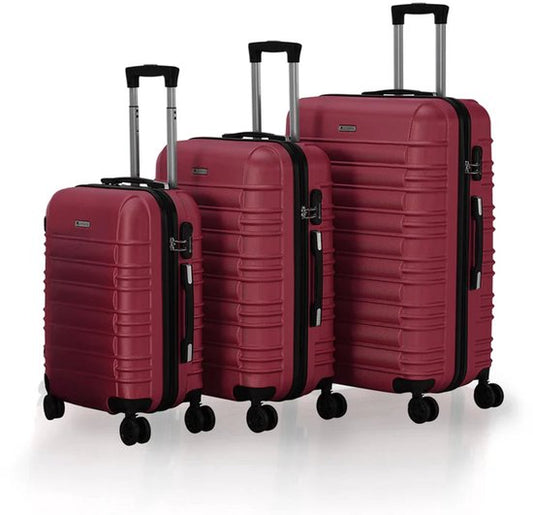 Hartschalenkoffer Set Rom - 3-teilig - ABS - Rot