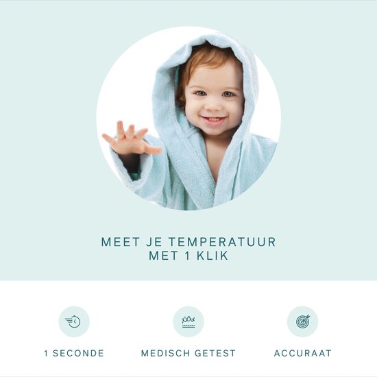 Bintoi XE200 Infrarot-Stirnthermometer - Kontaktlos - präzise Temperaturmessung - für Babys und Erwachsene – Weiß