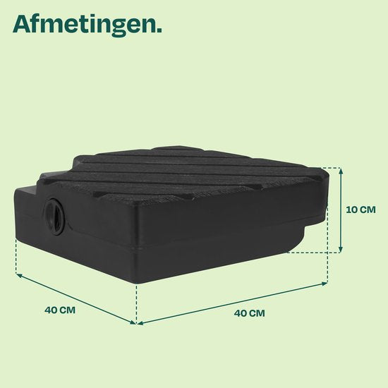 VONROC Sonnenschirmfliesen – für Schwebeschirm – 40 x 40 cm – befüllbar – 4er-Set