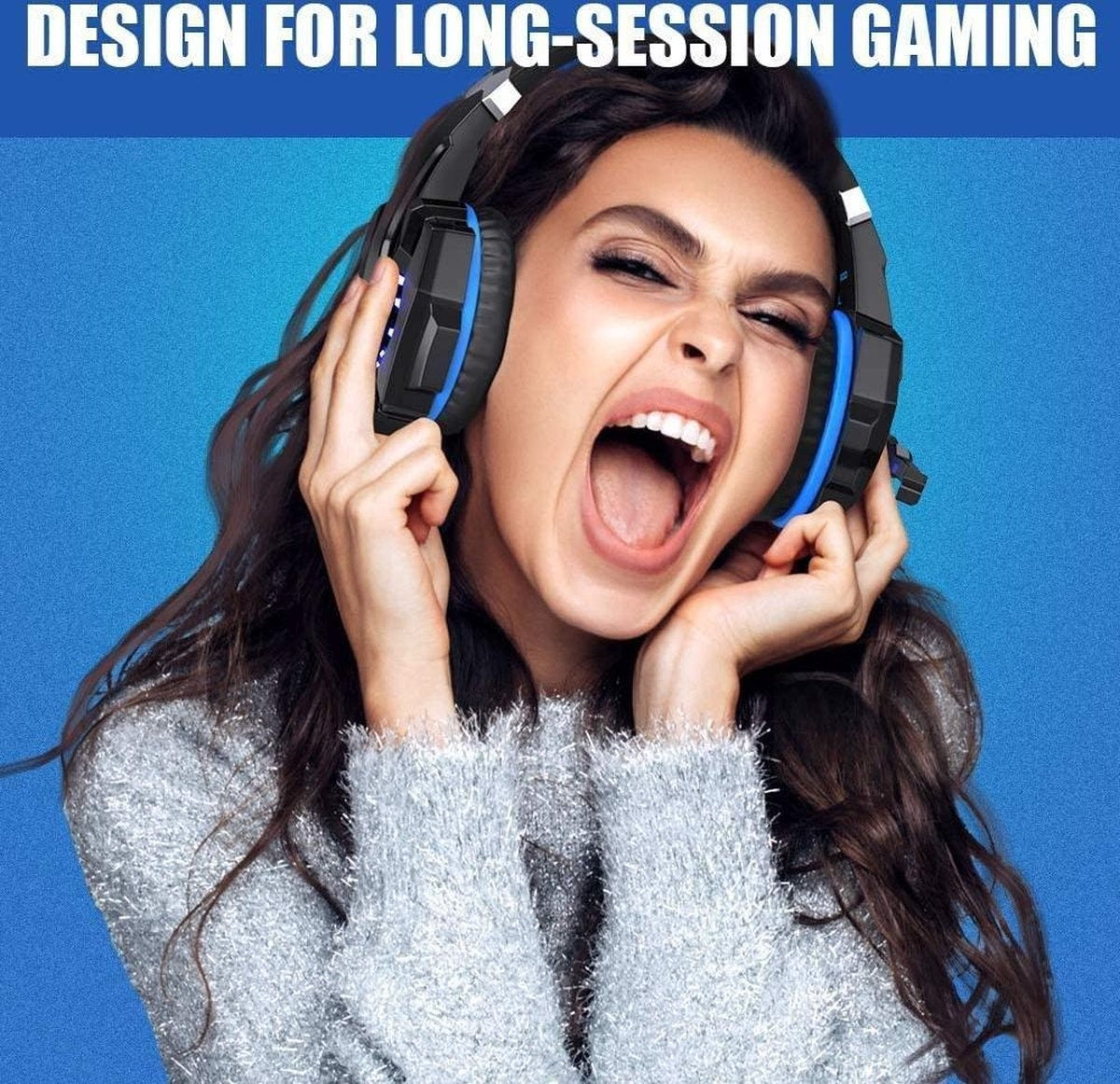 KOTION EACH G9000 Gaming Headset - PS4, Laptops - Schwarz/Blau