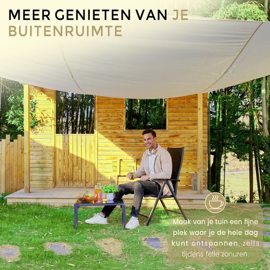 O'DADDY® Schattentuch 4x3m Rechteck - Sonnensegel - Schattierungsnetz - Markise mit Befestigungsmaterial - Wasserdicht - UV30 Sonnenschutz - Dunkelgrau