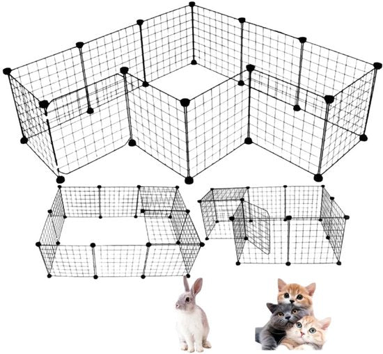 Ceruzo Tierauslauf 105 cm – Welpenauslauf – Modular – Für Kaninchen und Meerschweinchen