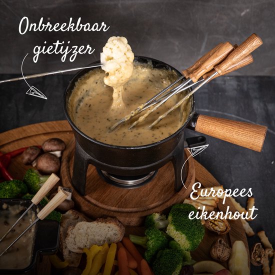 Boska Fondue Set Pro L - Käsefondue-Set - Für jede Art von Herd - Robustes & unzerbrechliches Gusseisen - 1,8 Liter