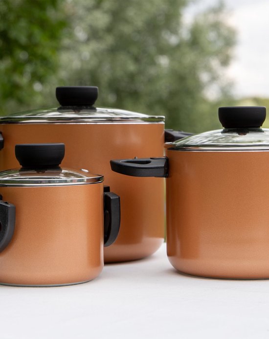 Bo-Camp – Industrial – Kochgeschirrset – Slauson – Compact 3 – 3-teilig – Aluminium – Induktion