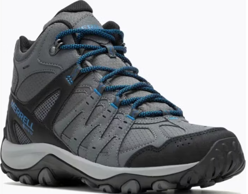 Merrell Accentor 3 Sport Mid GTX Wanderstiefel Herren - Größe 47 - Farbe Rock/Blau - Halbhoch - Wasserdicht