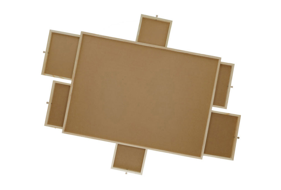 H&C Puzzle Board mit Aufbewahrungsschubladen für 1500 Teile - Natur - 87 x 66,7 x 4 cm
