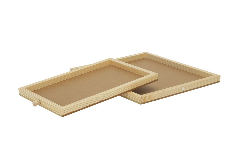 H&C Puzzle Board mit Aufbewahrungsschubladen für 1500 Teile - Natur - 87 x 66,7 x 4 cm
