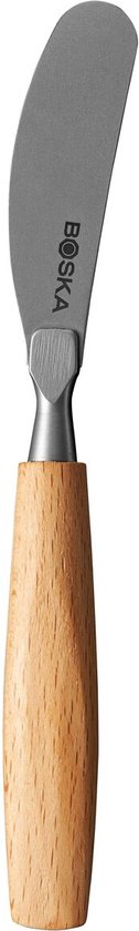 Boska Käsemesserset Amigo Small - Käsemesser - 5er-Set - Für jede Käsesorte - Antihaftbeschichtung - Ergonomisch - Edelstahl und Buchenholz