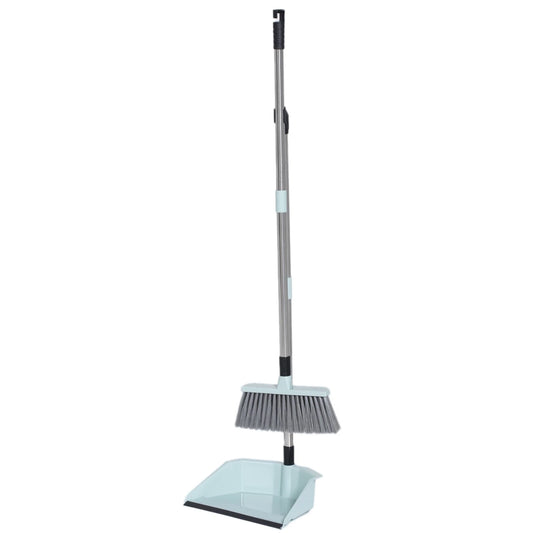 Handkehrset Blau – 70 cm Stiel – 25,5 cm breite Kehrschaufel – 80 mm Borsten