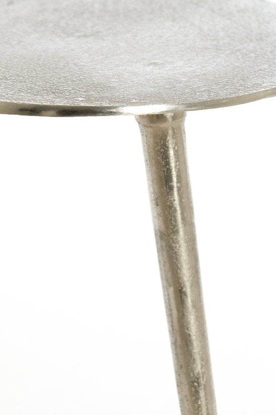 Light & Living Beistelltisch „Linos“ aus Bio-Holz, 67 x 49 cm – Nickel