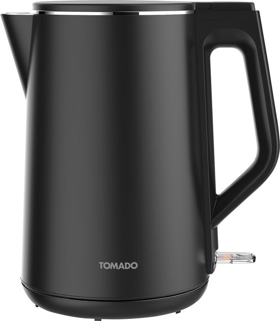Tomado TWK1708B - Wasserkocher - 1,7 Liter - Doppelwandig - 2200 Watt - BPA-frei - Mattschwarz