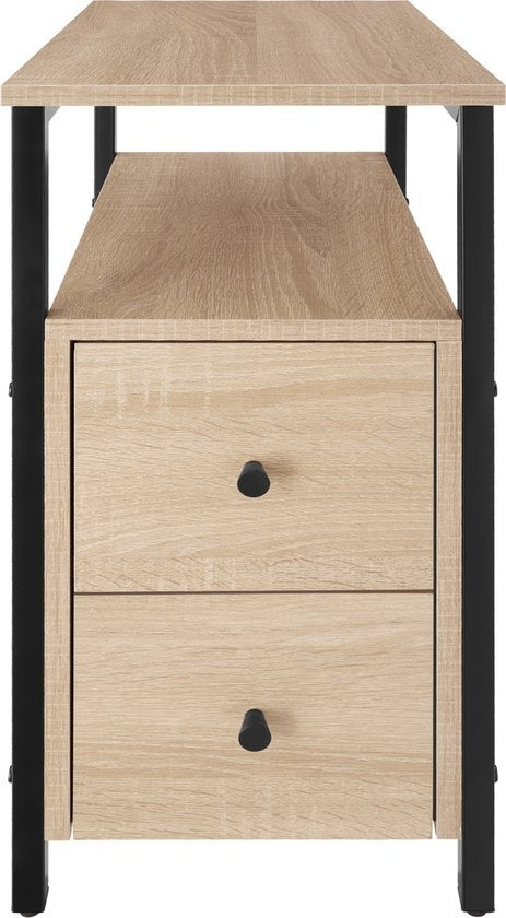 tectake - Nachttisch Beistelltisch Tullamore - 49,5x30x61,5cm - industrial - hellbraun - 404729