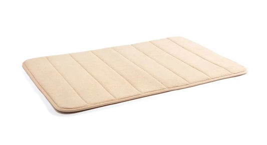 Weiche, rutschfeste Badematte aus Memory-Schaumstoff - Beige