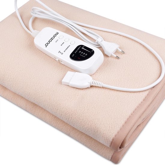 Monzana Wärmedecke - Electric Fleece 150x80cm 5 Stufen - Creme