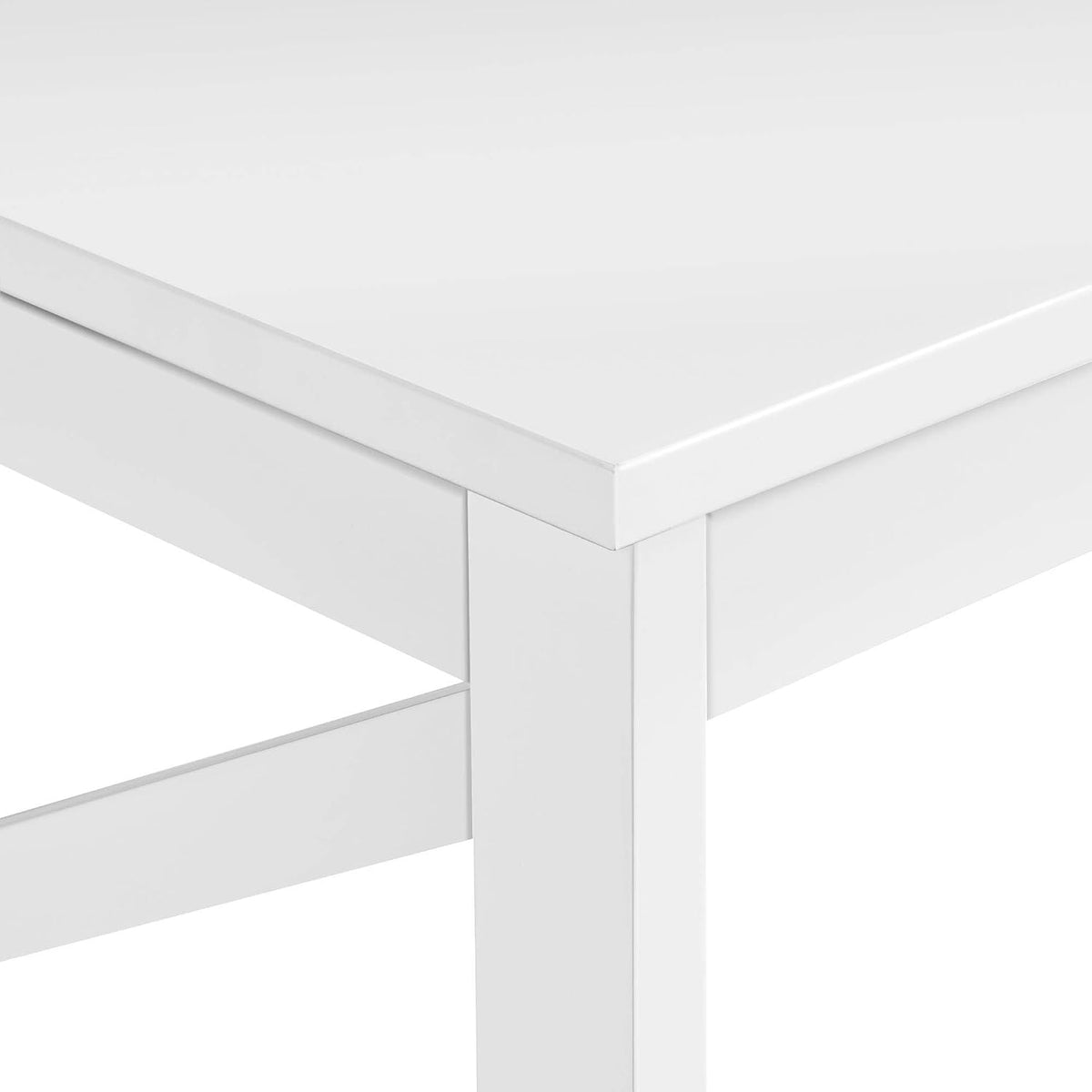 Couchtisch mit 2 Ablagebrettern und X-förmigem Gestell, 100 × 50 × 45 cm, weiß