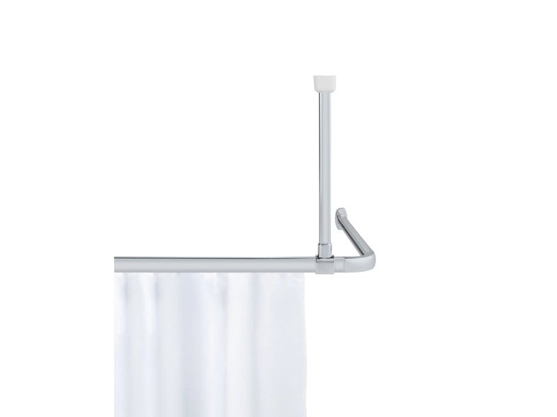 WENKO Era Deckenhalterung Chrom – 57 cm – Für Duschvorhangschienen