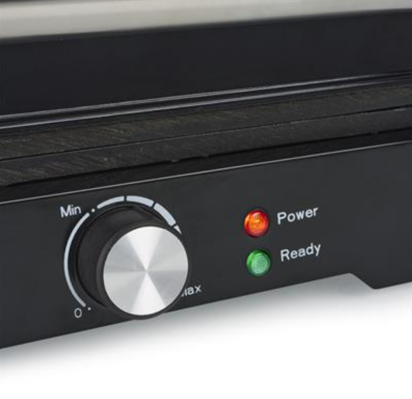 Tristar GR-7908KL Kontaktgrill – 1500 W – um 180° aufklappbar – Antihaftbeschichtung – Schwarz