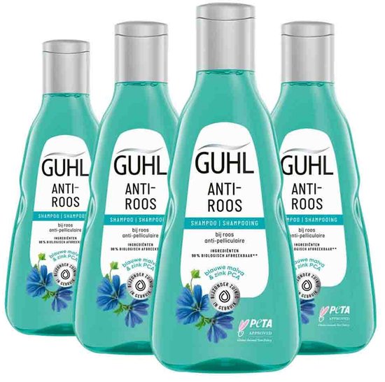 Guhl Anti-Schuppen-Shampoo – 4 x 250 ml – Vorteilspackung
