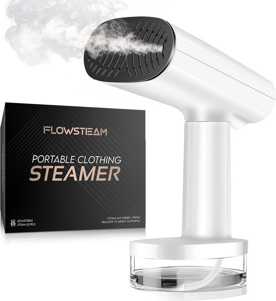 FLOWSTEAM® Luxury Clothes Steamer - Hand Steamer - Steamer Clothes - Snow White Edition