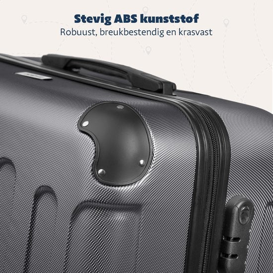 TRVLMORE - Koffer - Handgepäck - 54x36x20cm - 38L - Dunkelgrau