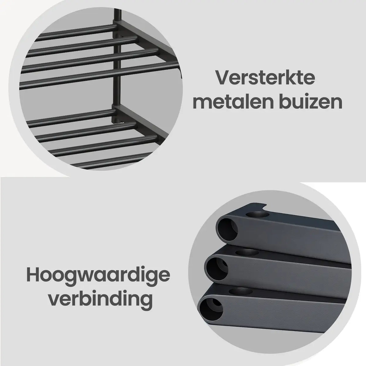 JOYFURNOS Schuhregal, 4-stöckig – schwarz – 30 × 92 × 74 cm