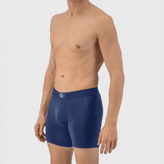 Fibershirts Anti-Schweiß-Boxershorts – Integriertes Schweißpolster – Atmungsaktives MicroModal – Anti-Transpirant – Herren – Größe XXL – Marineblau