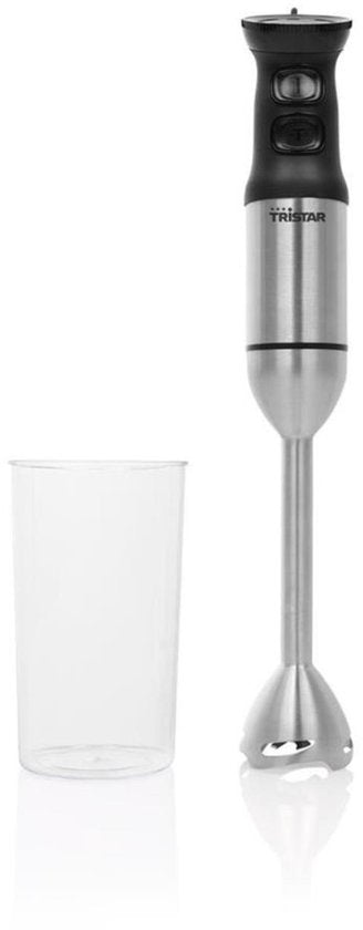 Tristar Stabmixer 1200 W – MX-4855 – 5 Geschwindigkeitsstufen – inkl. Messbecher – Edelstahl