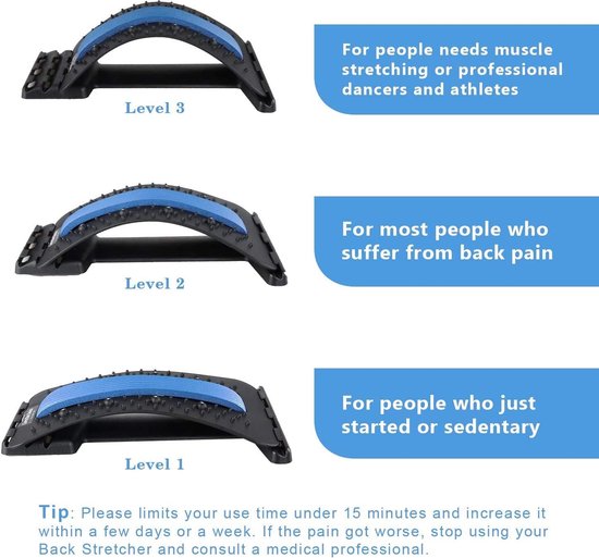 Rückenstretcher - Nacken - Rücken - Einstellbar - Rückenschmerzen - Stretcher