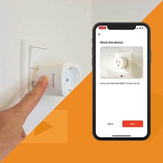 Denver Smart Plug mit Energiezähler - Erdung - Timer - Smart Plug - TUYA - Funktioniert mit Amazon Alexa und Google Home - WiFi - Für iOS und Android - SHP102