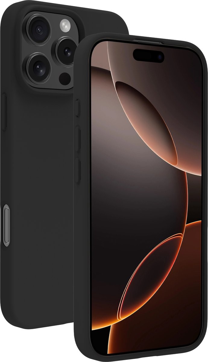 BeHello - iPhone 16 Pro Tasche Soft Touch - MagSafe - Magnetischer Ring - Schwarz