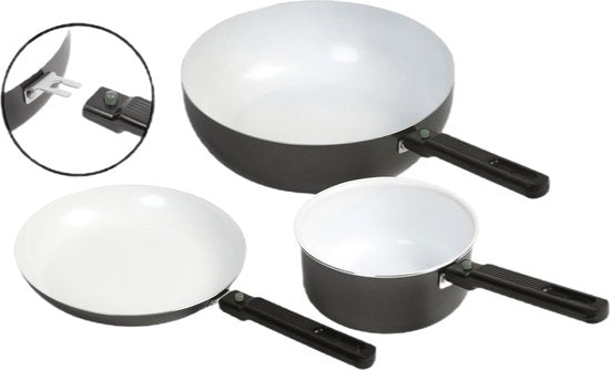 Bo-Camp Bratpfanne – Sprint ECO – Campingpfanne – Abnehmbarer Stiel – Ø 26 cm