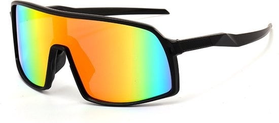GarpexÂ¬Ã† Radsportbrille - Sportbrille - Polaroid Sonnenbrille - Sonnenbrille - Rennrad - Mountainbike - Motorrad - Schwarzer Rahmen, rote Gläser