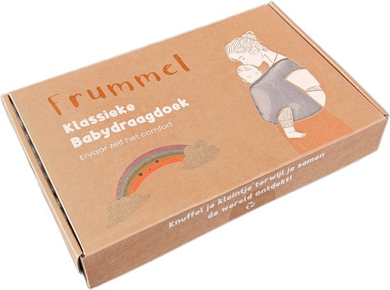 Frummel Baby-Tragetuch Taupe – Tragehilfe – Baby-Wickeltuch – Baby-Tragehilfe – Tragetuch für Babys – Babys von 0 bis 36 Monaten – Neugeborene
