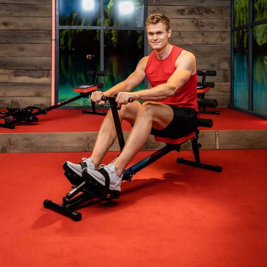 Kendox RowShaper – Rudergerät für zu Hause – Fitnessgerät für Cardio- und Krafttraining – Fitness-Rudergerät mit LCD-Display für das Training zu Hause – Belastbar bis 120 kg – Versandhandelsausführung